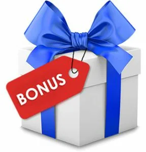 Bonus Gift Box With Blue Ribbon
