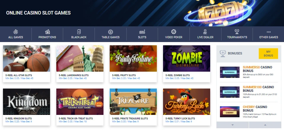 BetUS Slot Games Screenshot