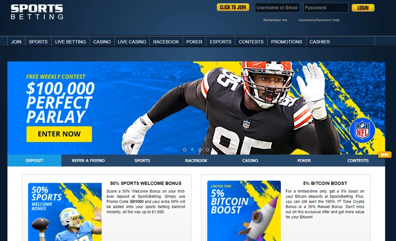 SportsBetting.ag Promotions Hub Screenshot