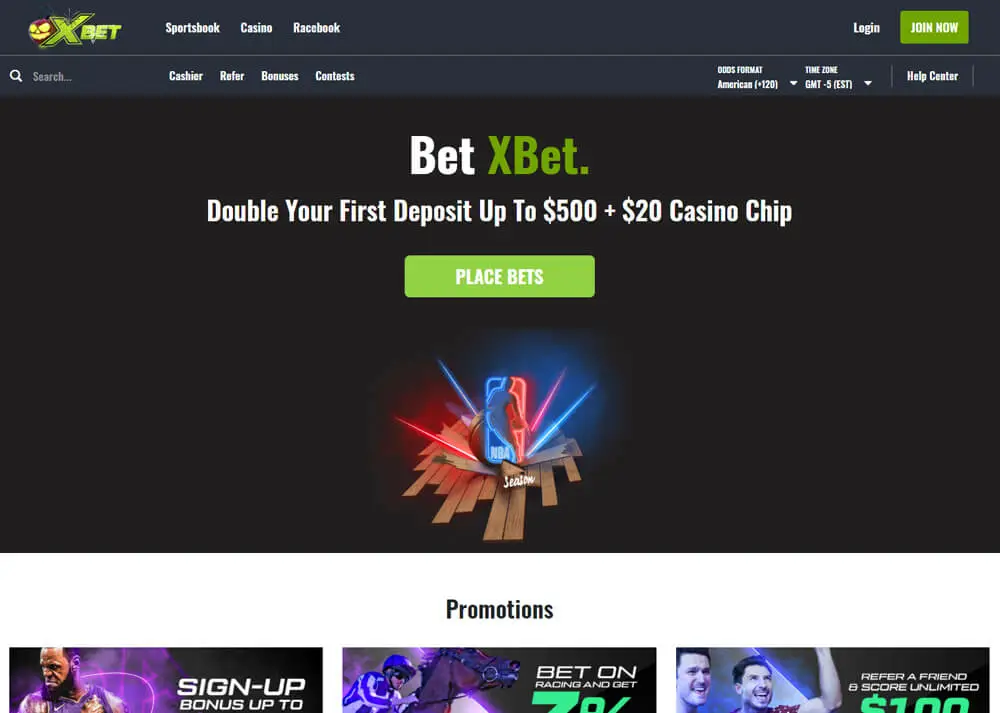 XBet Main Page Screenshot