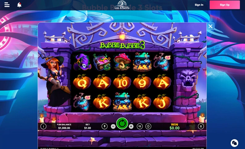 Las Atlantis Bubble Bubble 3 Slot Demo Screenshot