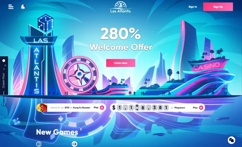 Las Atlantis Homepage Screenshot