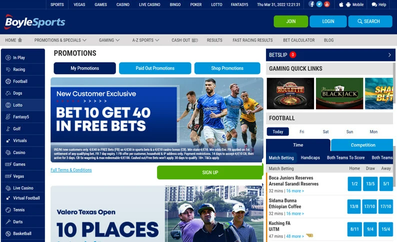 BoyleSports Promotions Screenshot