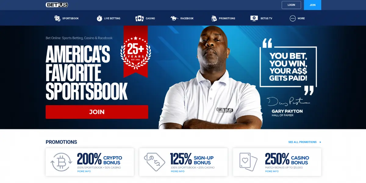 BetUS Screenshot