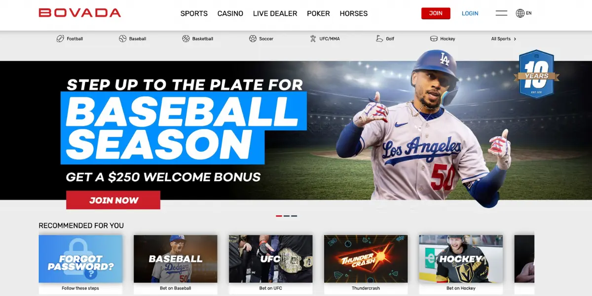 Bovada Sportsbook Screenshot 1