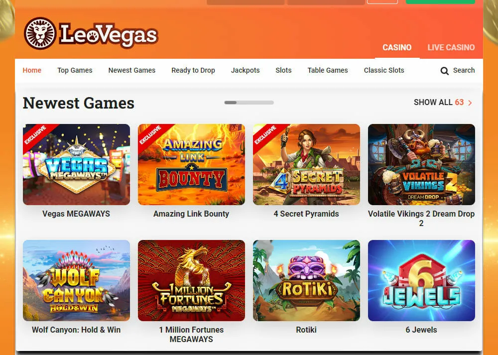 Leo Las Vegas Newest Games 1