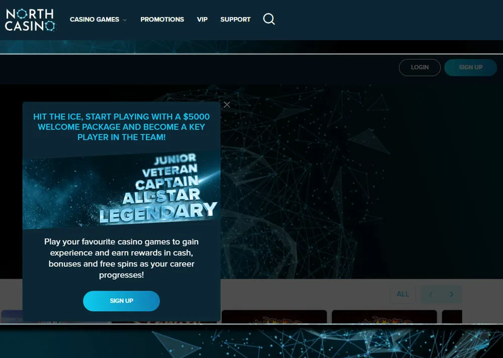 North Casino Games Popup 1